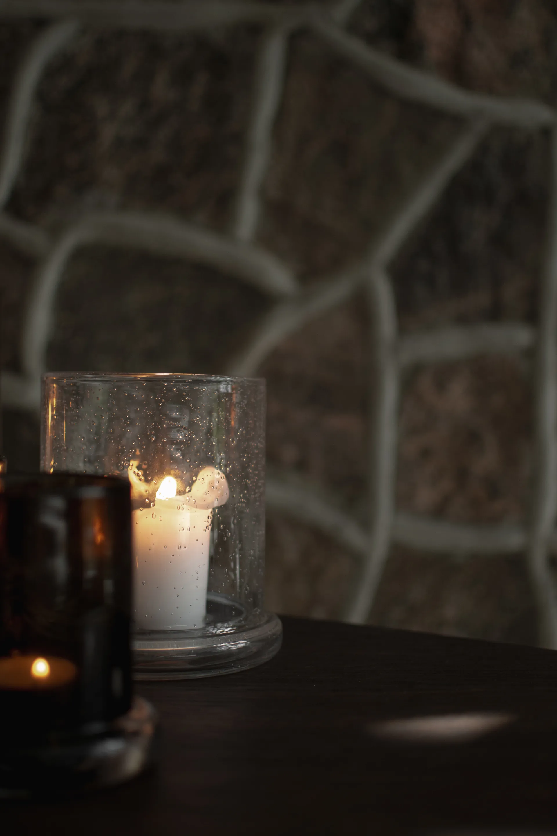 Lanterna portacandela Bubble Ø14 cm, Trasparente DBKD