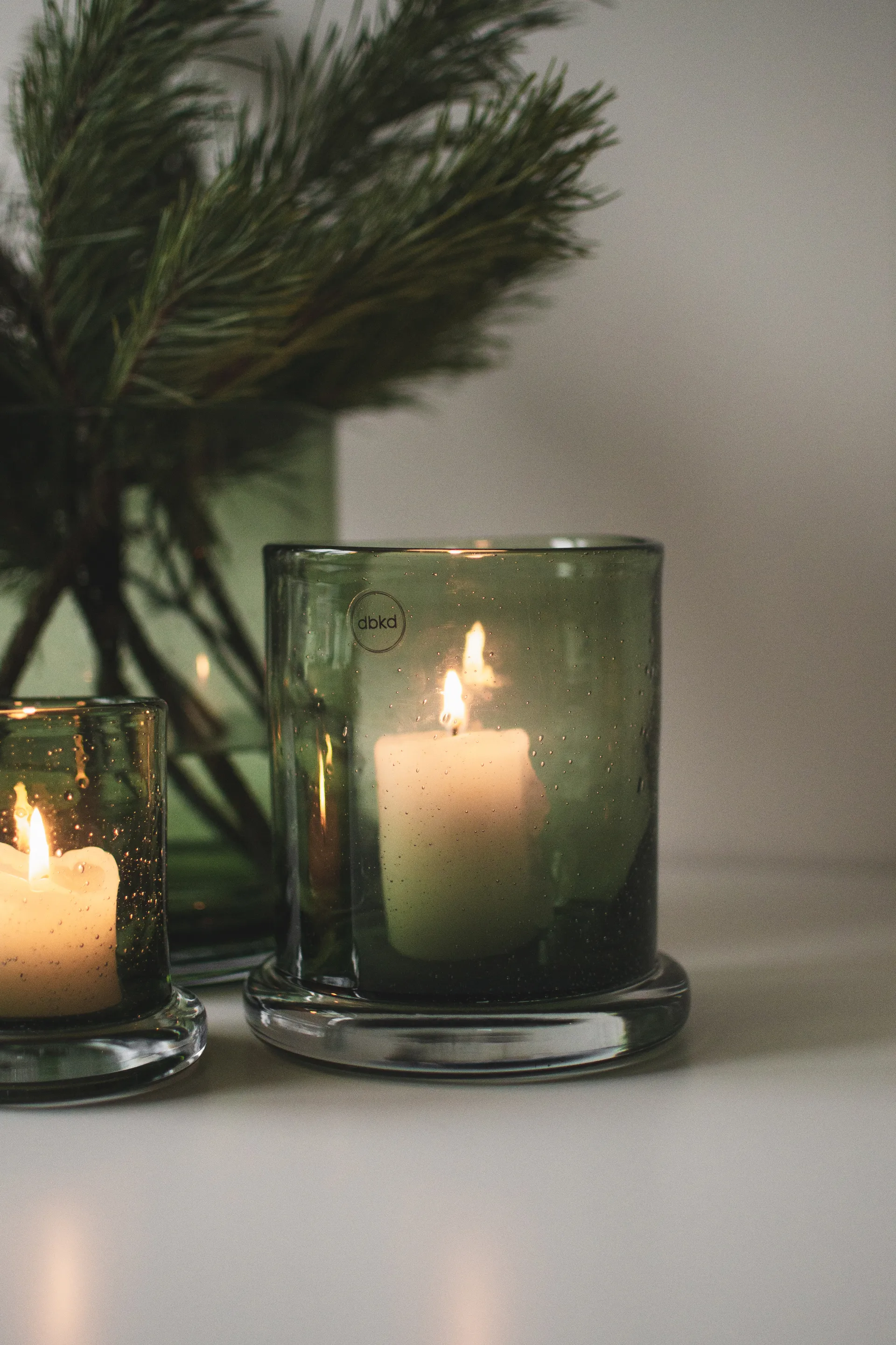 Lanterna portacandela Bubble Ø14 cm, Verde DBKD