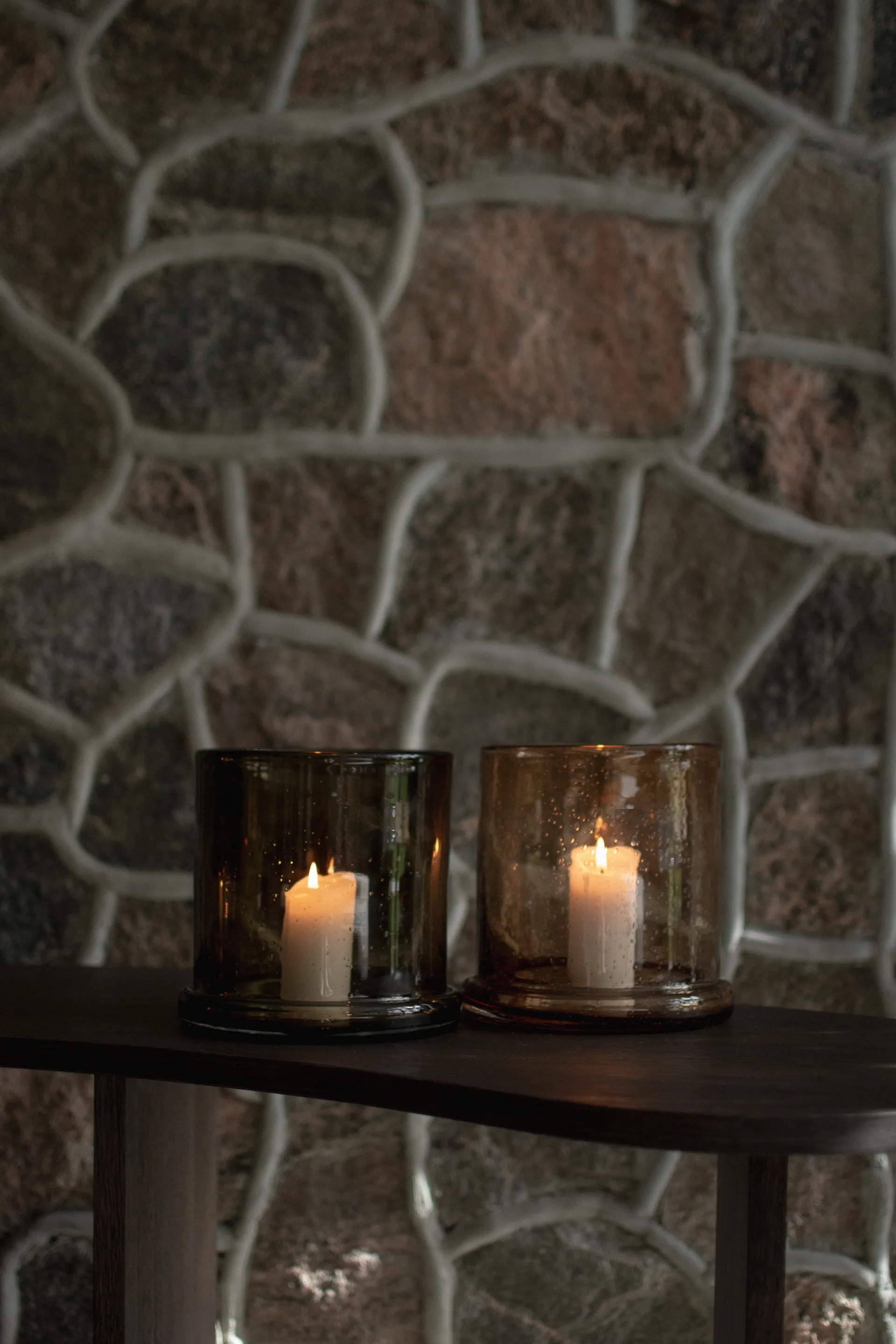 Lanterna portacandela Bubble Ø20 cm, Marrone DBKD