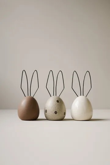 Lepre decorazione pasquale H18 cm - Beige dot - DBKD