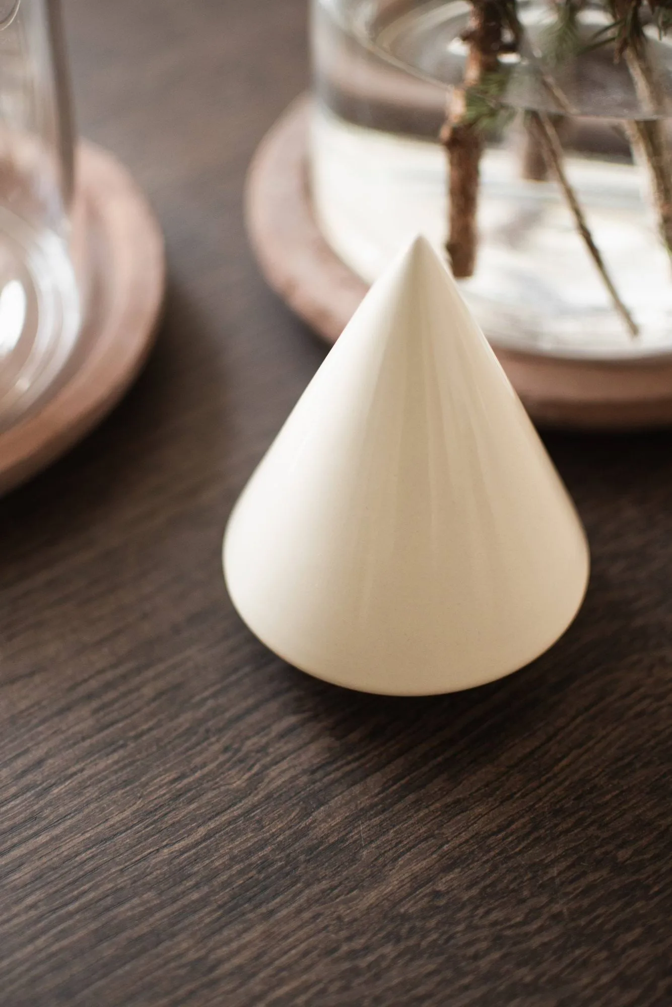 Peak albero decorativo, Shiny cream, Ø9 cm DBKD
