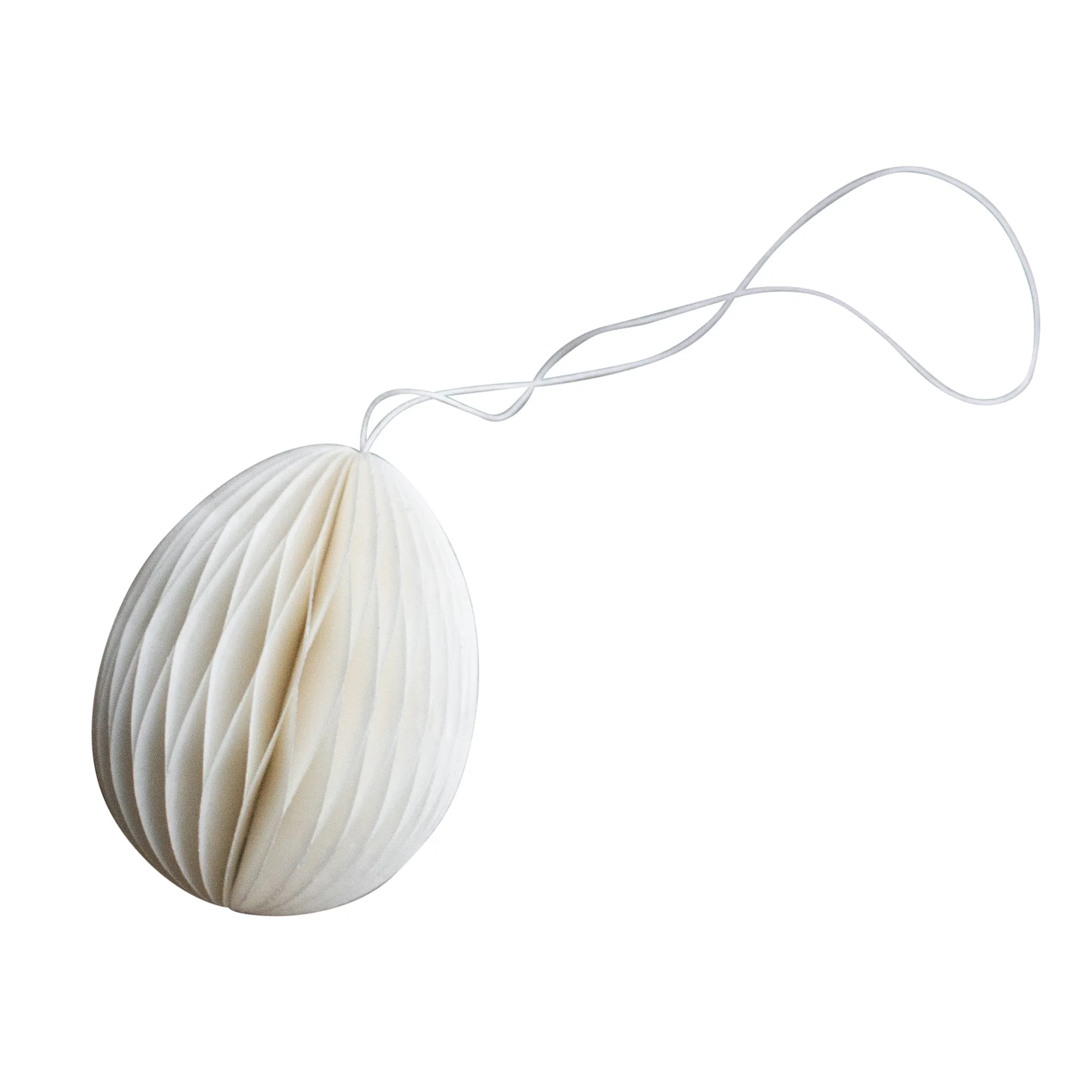 Pendente di Pasqua in carta Ovoid 7 cm, Bianco DBKD