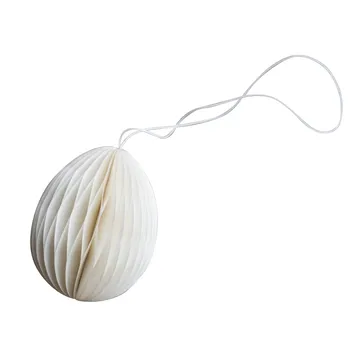 Pendente di Pasqua in carta Ovoid 7 cm - Bianco - DBKD