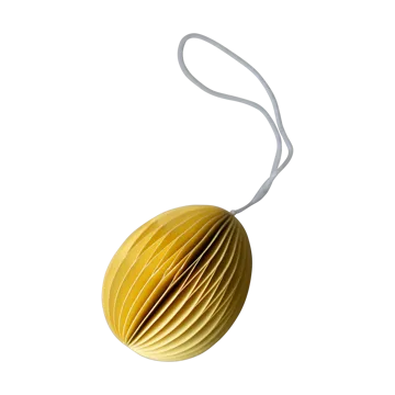 Pendente di Pasqua in carta Ovoid 7 cm - Giallo - DBKD