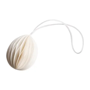 Pendente di Pasqua in carta Ovoid piccolo 4 cm - Bianco - DBKD