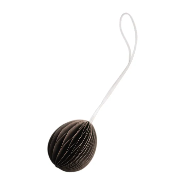 Pendente di Pasqua in carta Ovoid piccolo 4 cm - Brown - DBKD