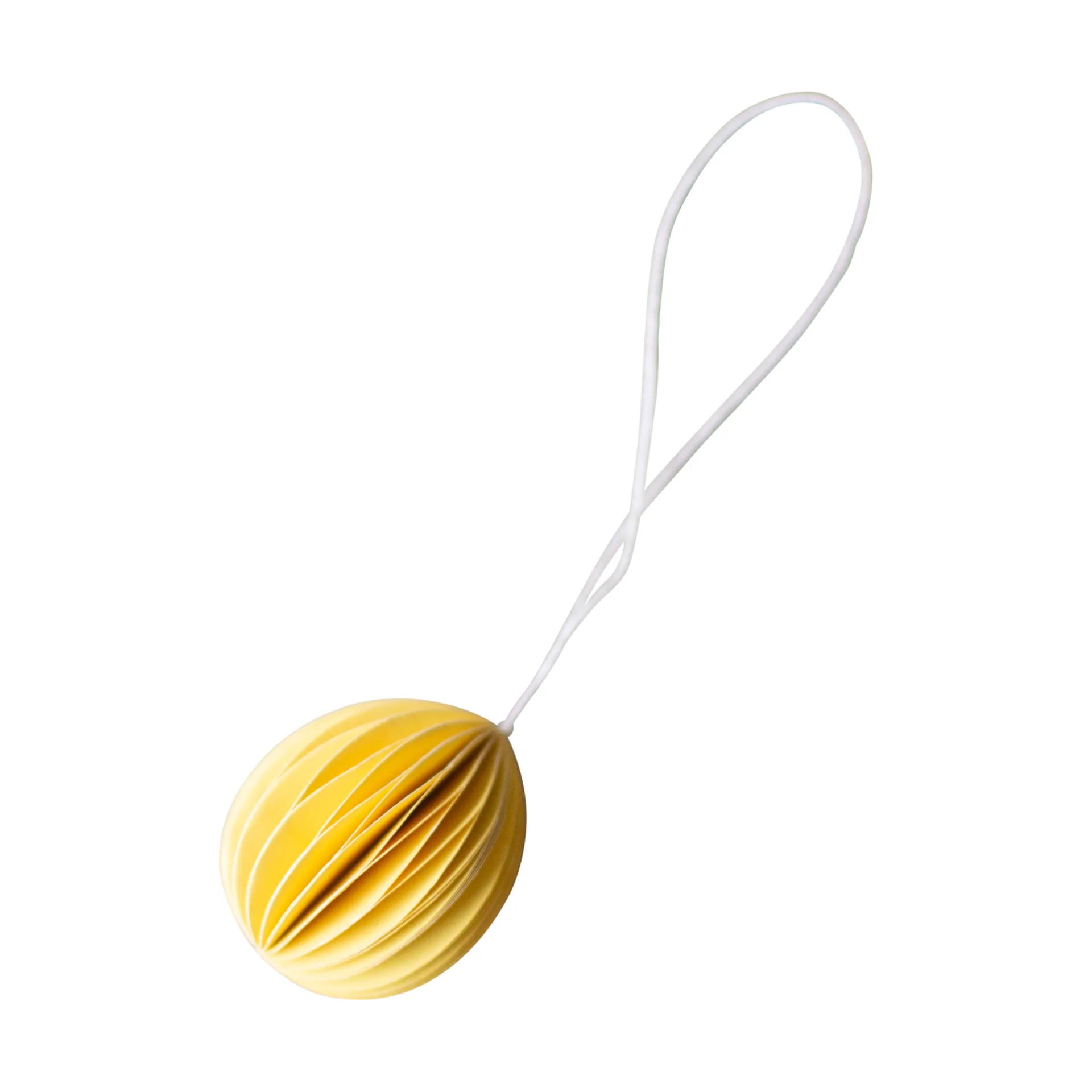 Pendente di Pasqua in carta Ovoid piccolo 4 cm, Giallo DBKD