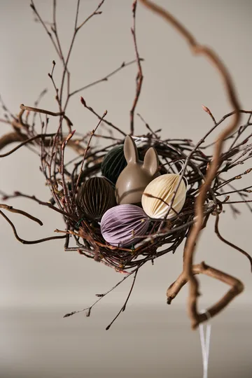 Pendente di Pasqua in carta Ovoid piccolo 4 cm - Sand - DBKD