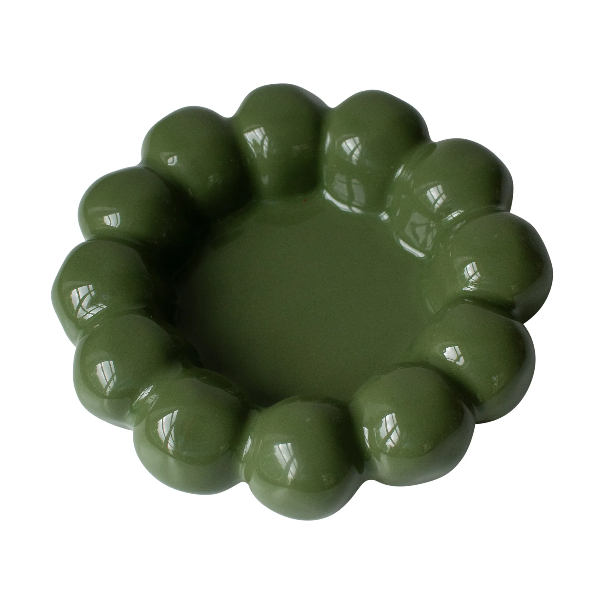 Piatto per candele Bright Ø17 cm, Shiny green DBKD