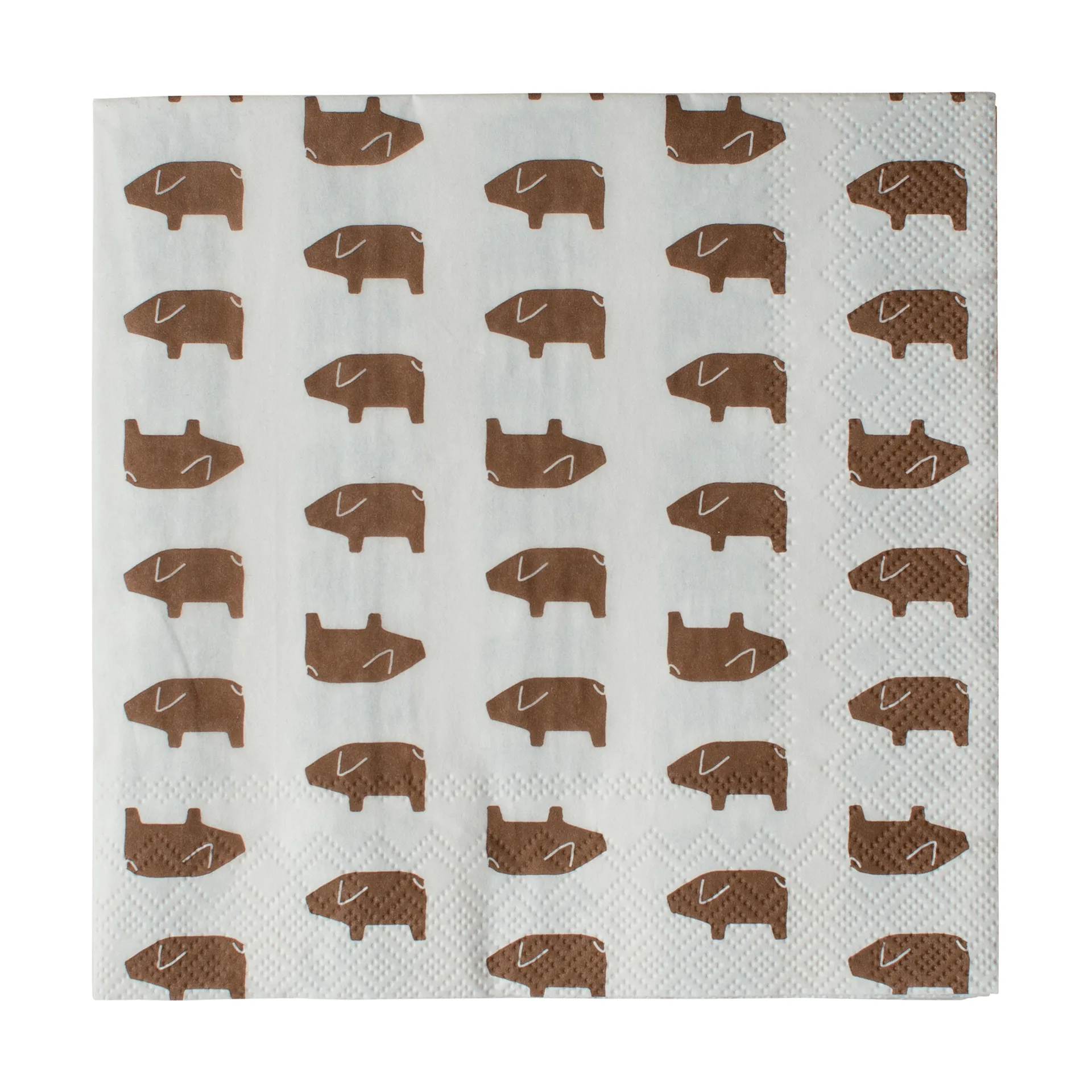 Salviette di carta Swedish pig 33x33 cm confezione da 20, Marrone DBKD