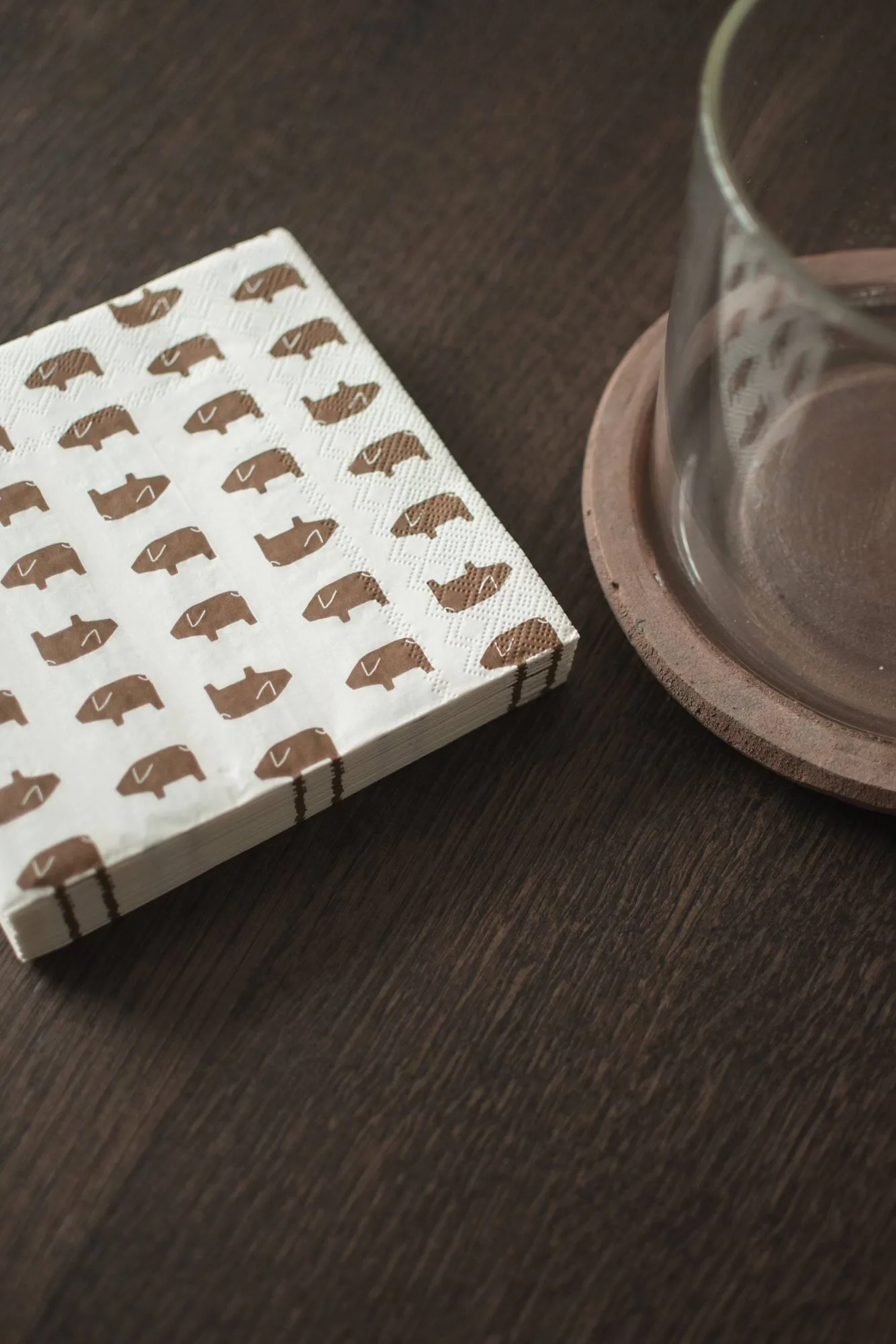 Salviette di carta Swedish pig 33x33 cm confezione da 20, Marrone DBKD