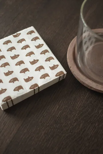 Salviette di carta Swedish pig 33x33 cm confezione da 20 - Marrone - DBKD