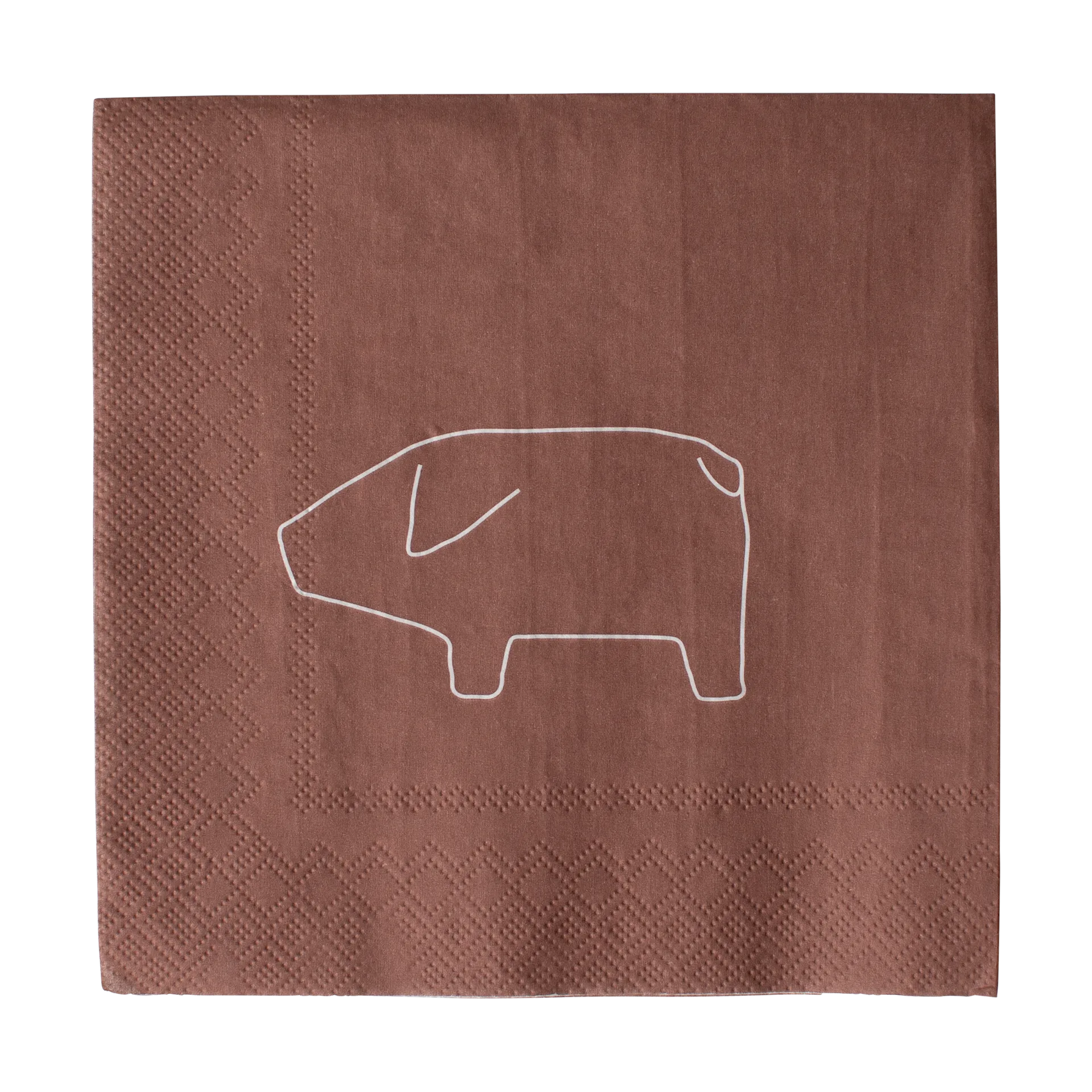 Salviette di carta Swedish pig 33x33 cm confezione da 20, Rosso DBKD