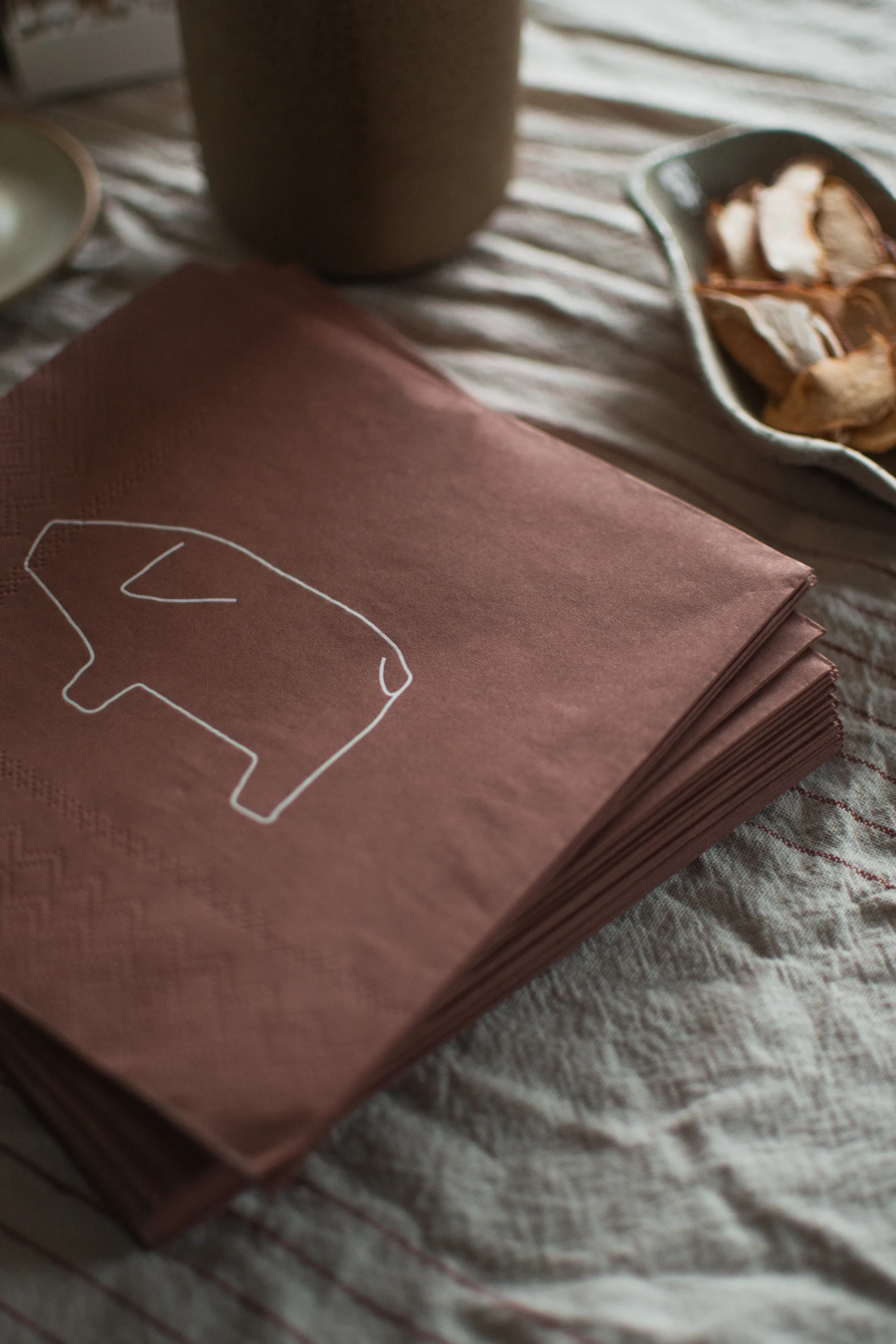 Salviette di carta Swedish pig 33x33 cm confezione da 20, Rosso DBKD