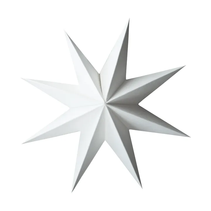 Stella invernale di carta decorativa - Bianco, grande, Ø19 cm - DBKD