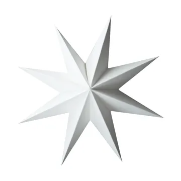 Stella invernale di carta decorativa - Bianco, medio, Ø14 cm - DBKD