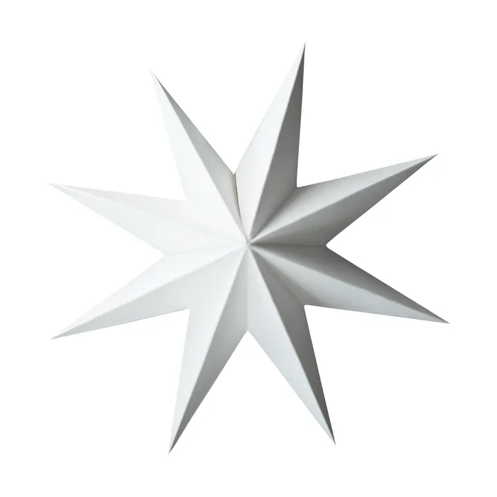 Stella invernale di carta decorativa - Bianco, medio, Ø14 cm - DBKD