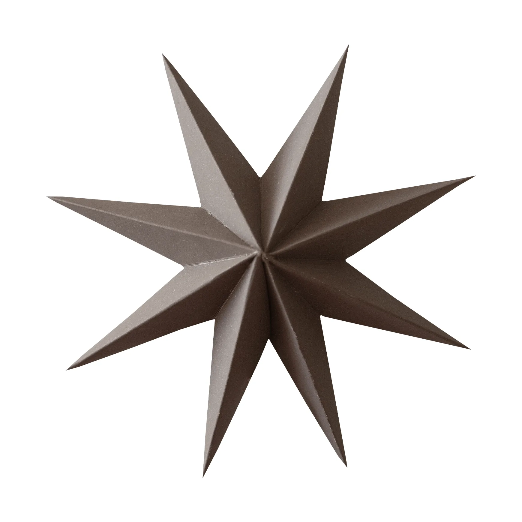 Stella invernale di carta decorativa, Brown, medio, Ø14 cm DBKD