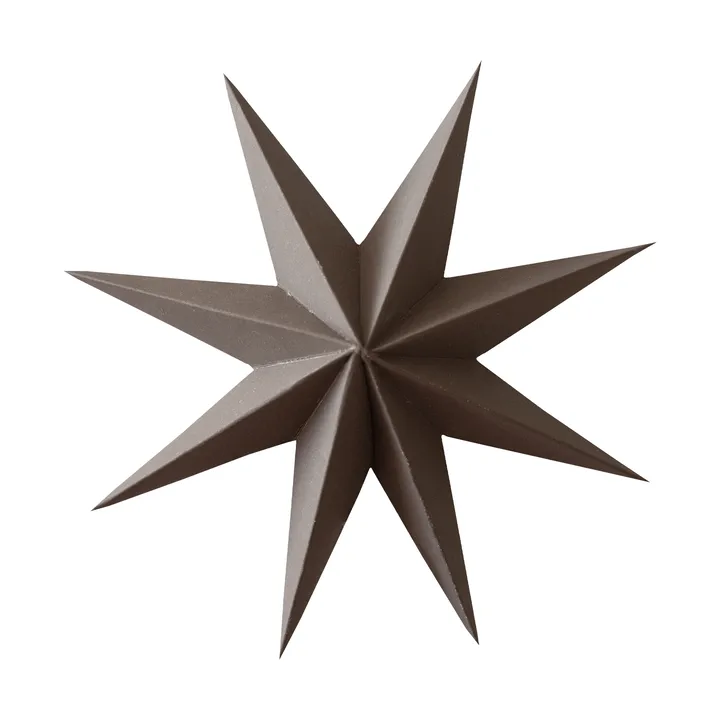 Stella invernale di carta decorativa - Brown, medio, Ø14 cm - DBKD
