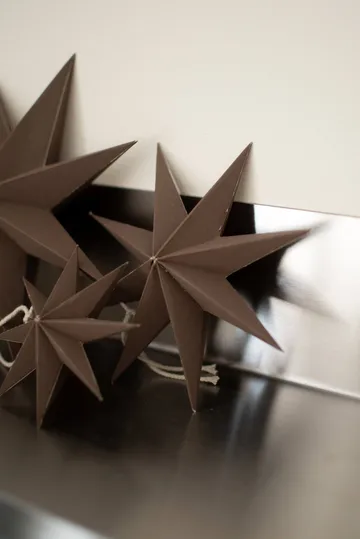 Stella invernale di carta decorativa - Brown, medio, Ø14 cm - DBKD