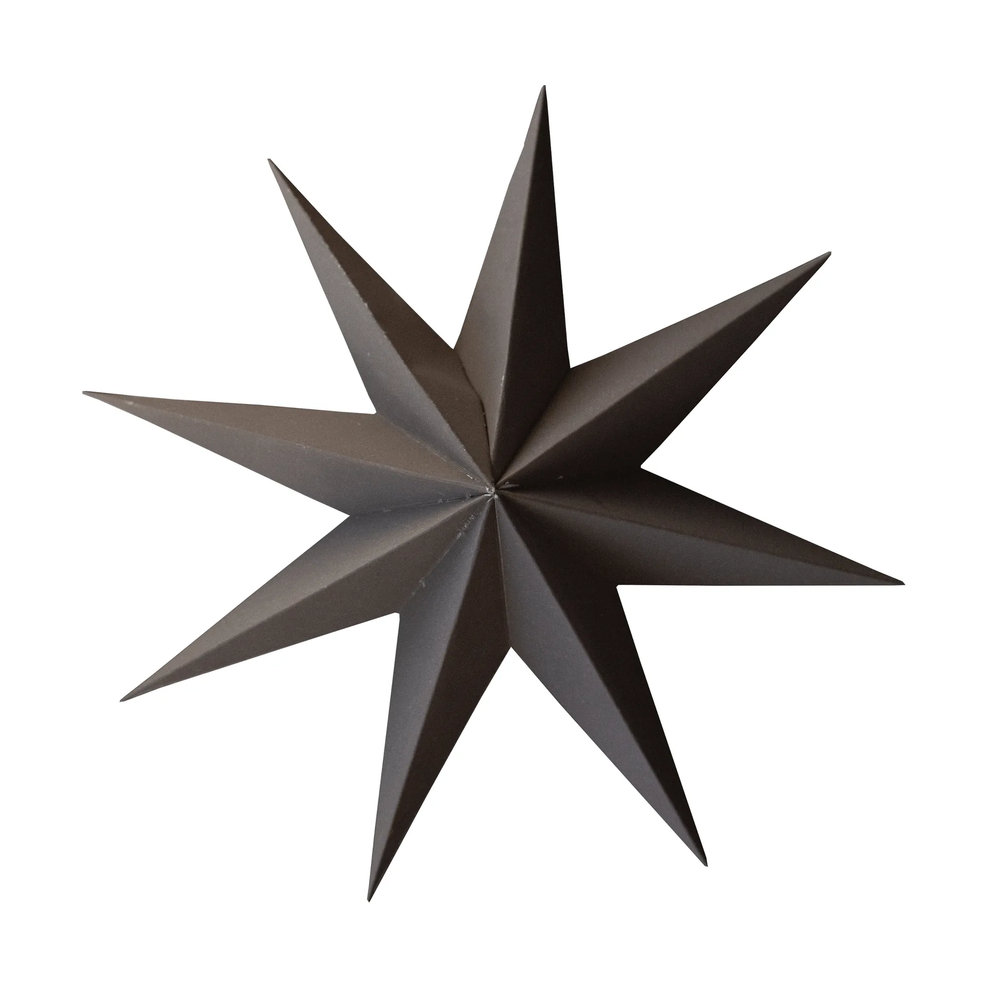 Stella invernale di carta decorativa, Marrone, grande, Ø19 cm DBKD