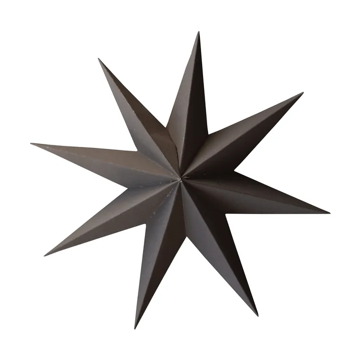Stella invernale di carta decorativa - Marrone, grande, Ø19 cm - DBKD
