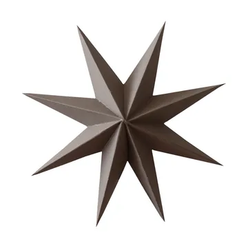Stella invernale di carta decorativa - Marrone, piccolo, Ø9 cm - DBKD