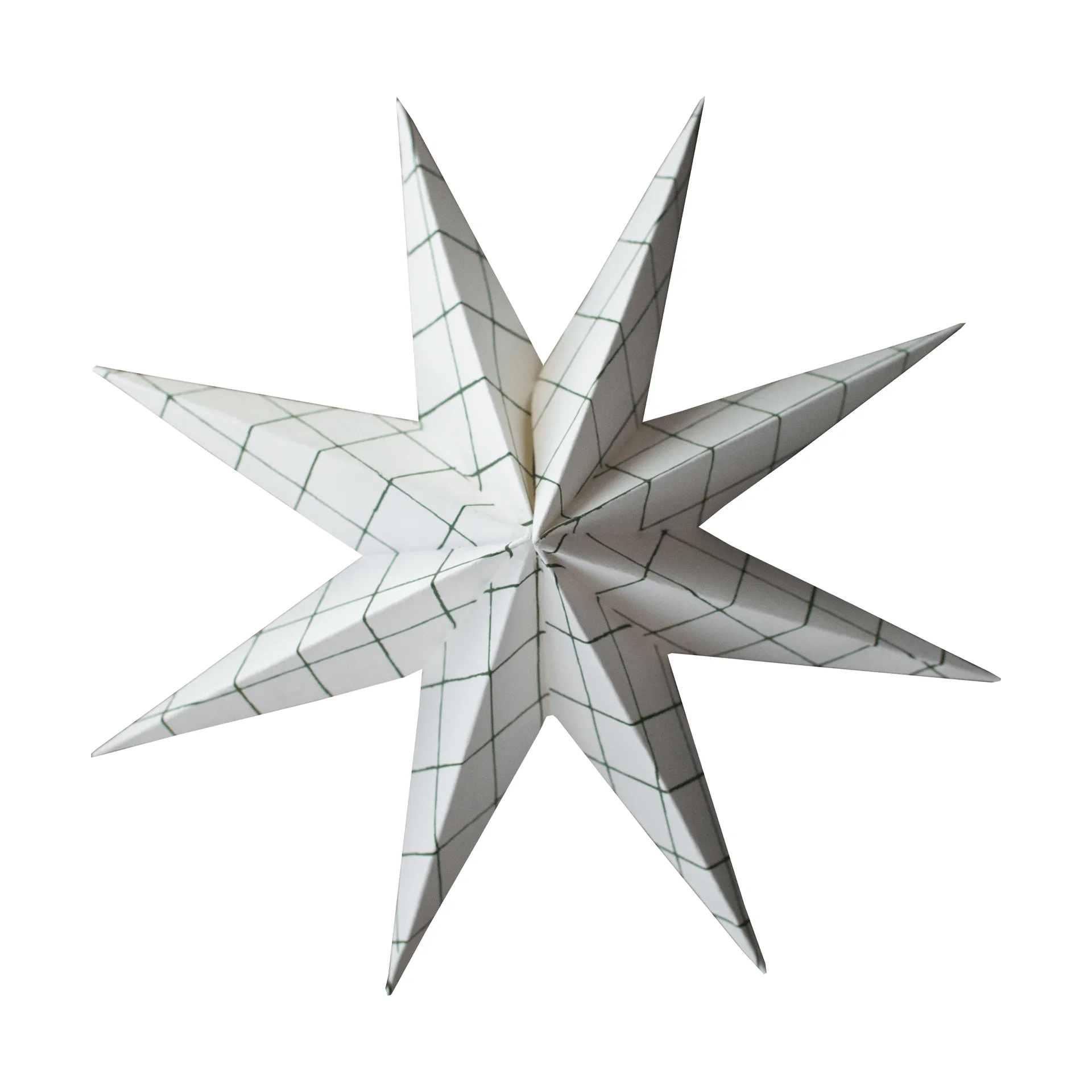 Stella invernale di carta decorativa, Quadrato bianco, grande, Ø19 cm DBKD