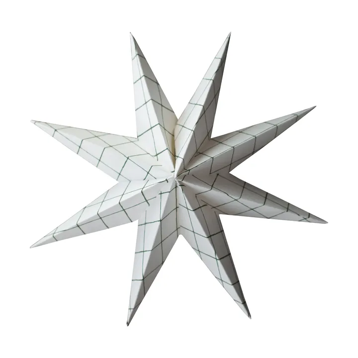 Stella invernale di carta decorativa - Quadrato bianco, grande, Ø19 cm - DBKD