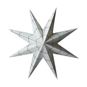Stella invernale di carta decorativa - Quadrato bianco, medio, Ø14 cm - DBKD