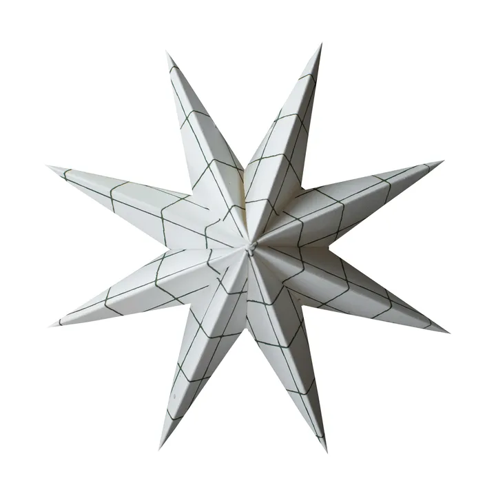Stella invernale di carta decorativa - Quadrato bianco, medio, Ø14 cm - DBKD