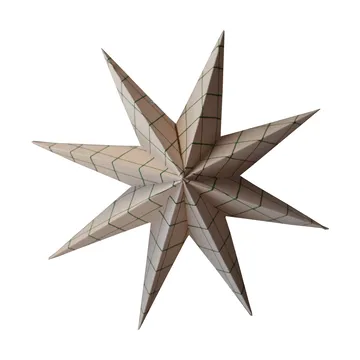 Stella invernale di carta decorativa - Square sand, grande, Ø19 cm - DBKD