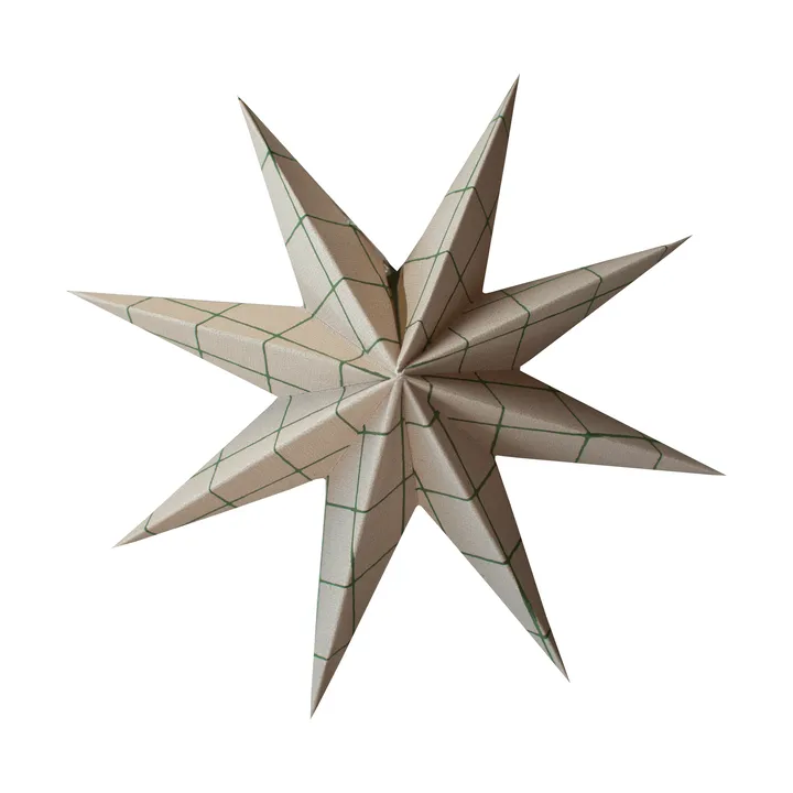 Stella invernale di carta decorativa - Square sand, medio, Ø14 cm - DBKD