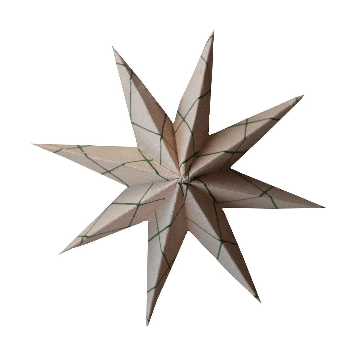 Stella invernale di carta decorativa, Square sand, small, Ø9 cm DBKD