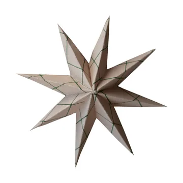 Stella invernale di carta decorativa - Square sand, small, Ø9 cm - DBKD