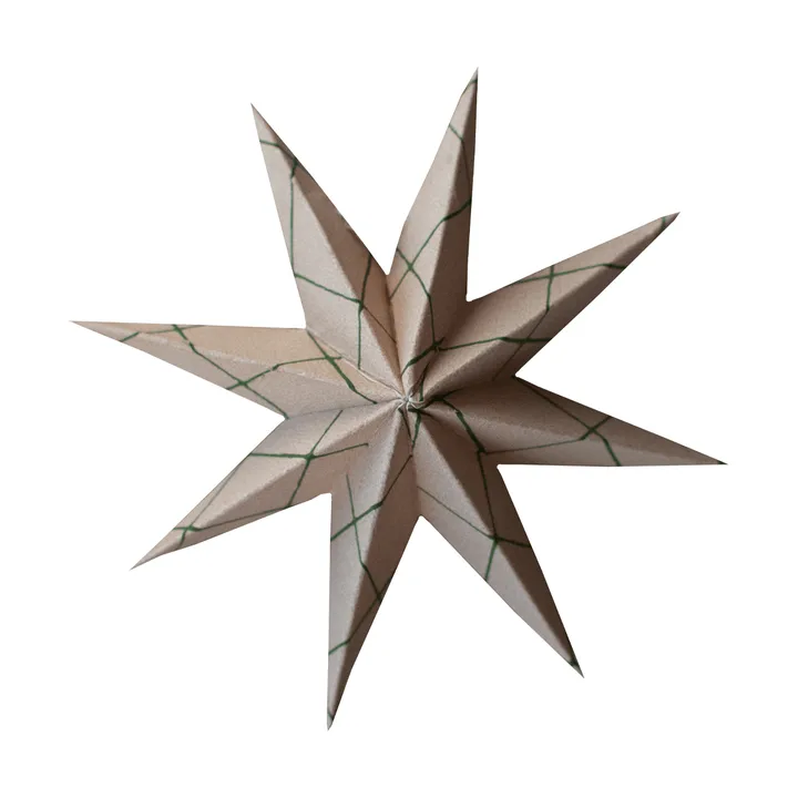 Stella invernale di carta decorativa - Square sand, small, Ø9 cm - DBKD