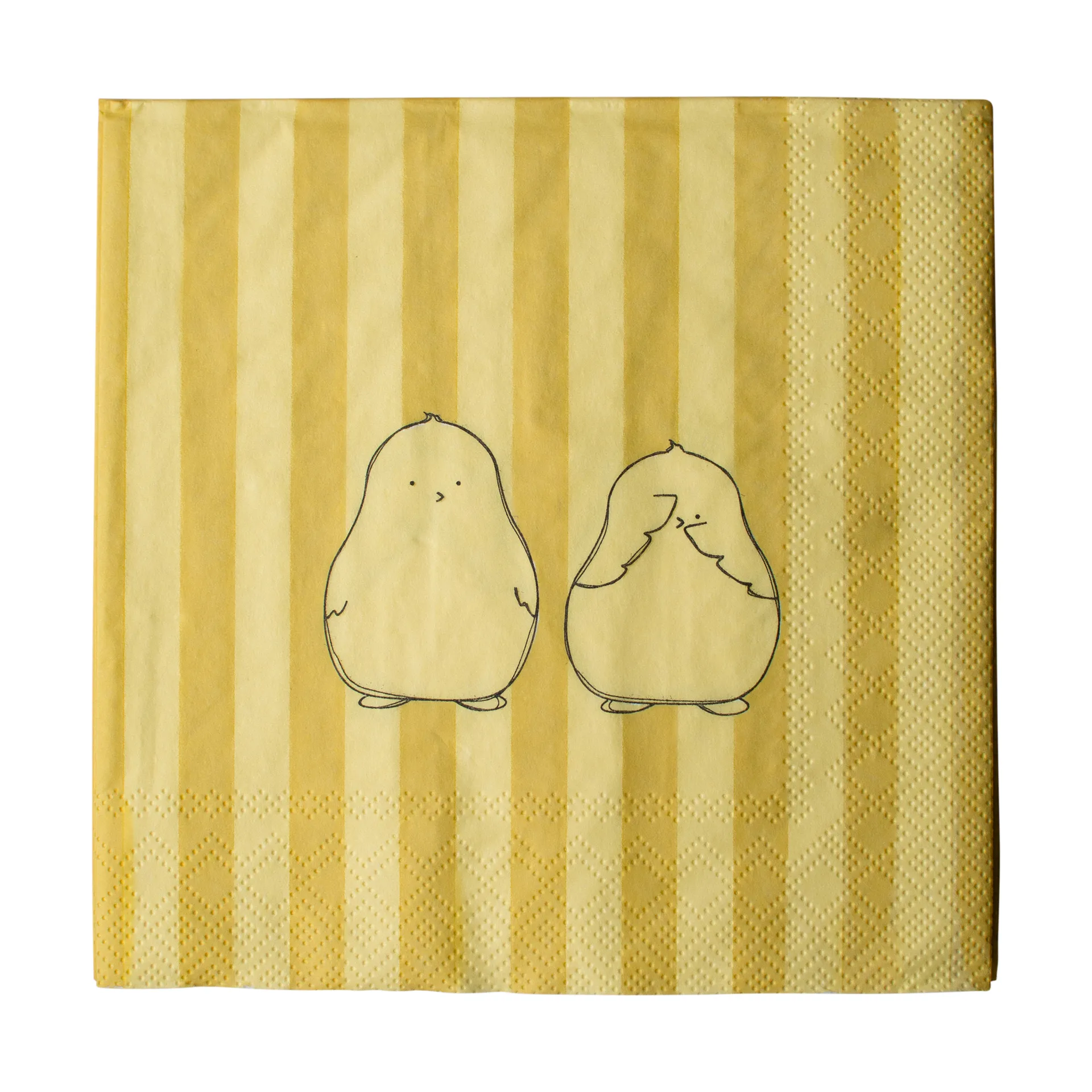 Tovaglioli di carta Chubby chicken stripe confezione da 20, Crema, 33x33 cm DBKD
