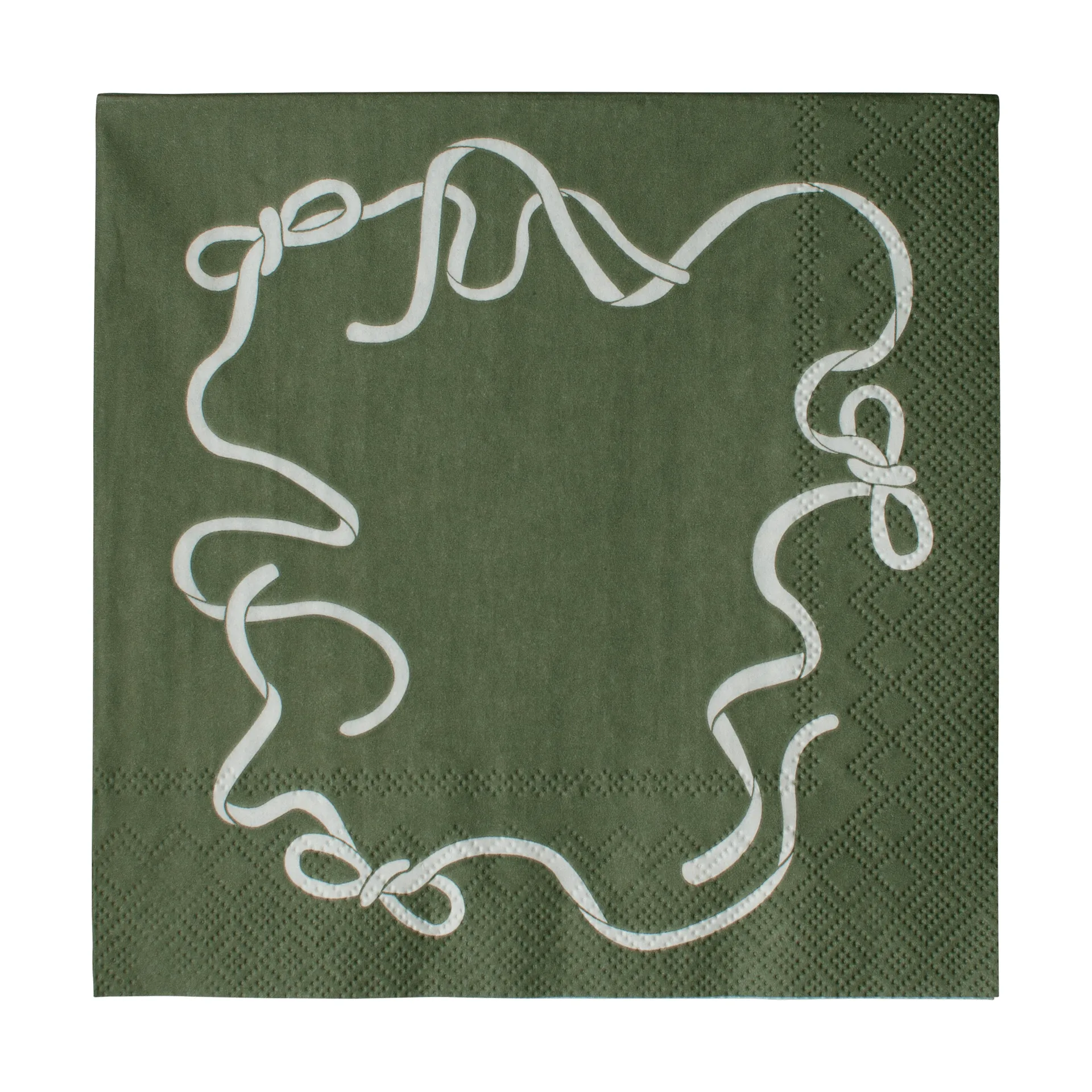 Tovagliolo di carta Bow 33x33 cm confezione da 20, Verde DBKD