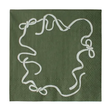 Tovagliolo di carta Bow 33x33 cm confezione da 20 - Verde - DBKD