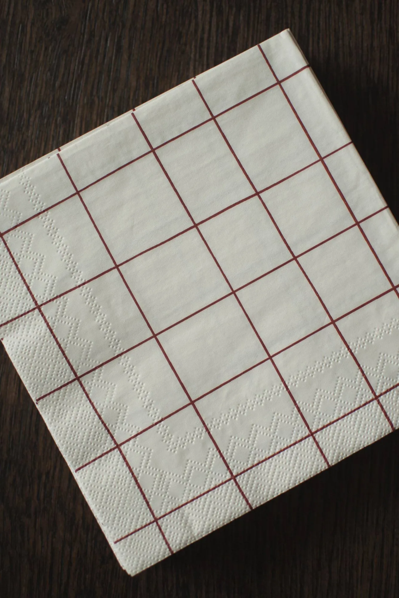 Tovagliolo di carta Square 33x33 cm confezione da 20, Rosso scuro DBKD