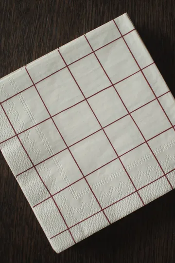 Tovagliolo di carta Square 33x33 cm confezione da 20 - Rosso scuro - DBKD