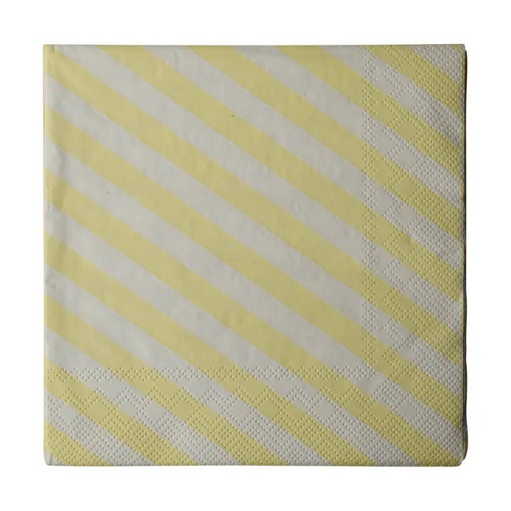 Tovagliolo di carta Stripe 33x33 cm confezione da 20 - Crema - DBKD