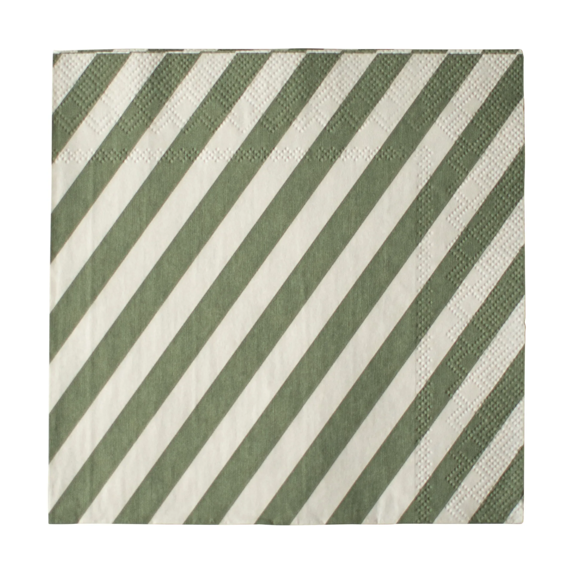 Tovagliolo di carta Stripe 33x33 cm confezione da 20, Verde DBKD
