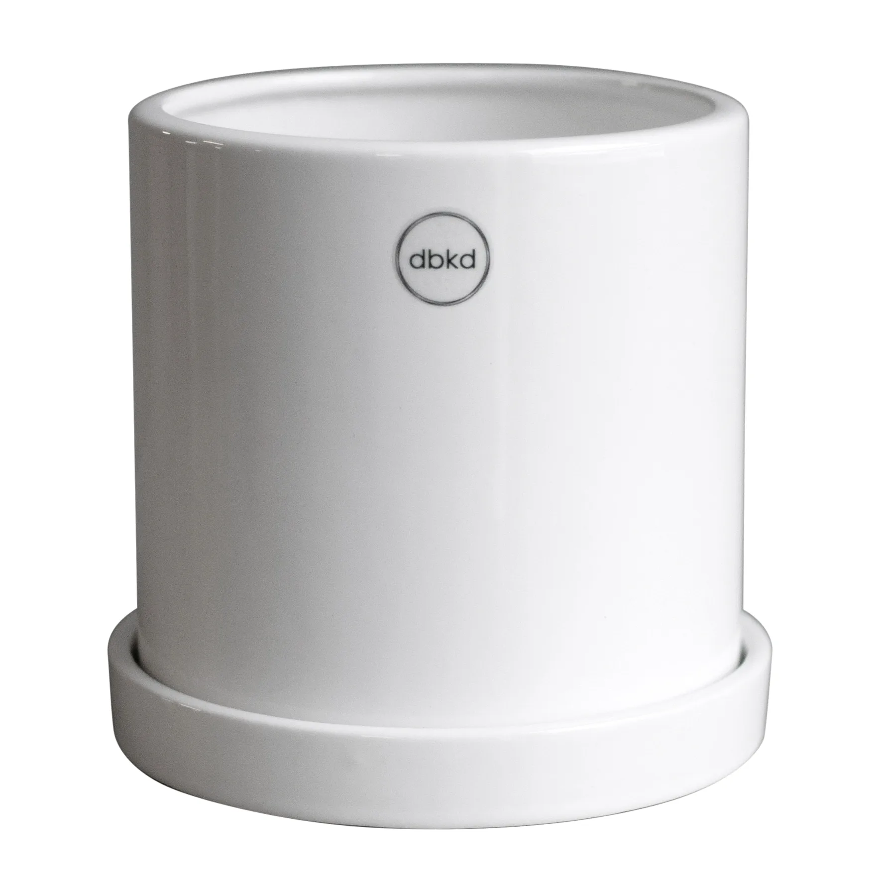 Vaso Ø13 cm con sottovaso Grow, Shiny white DBKD