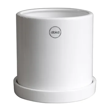 Vaso Ø13 cm con sottovaso Grow - Shiny white - DBKD