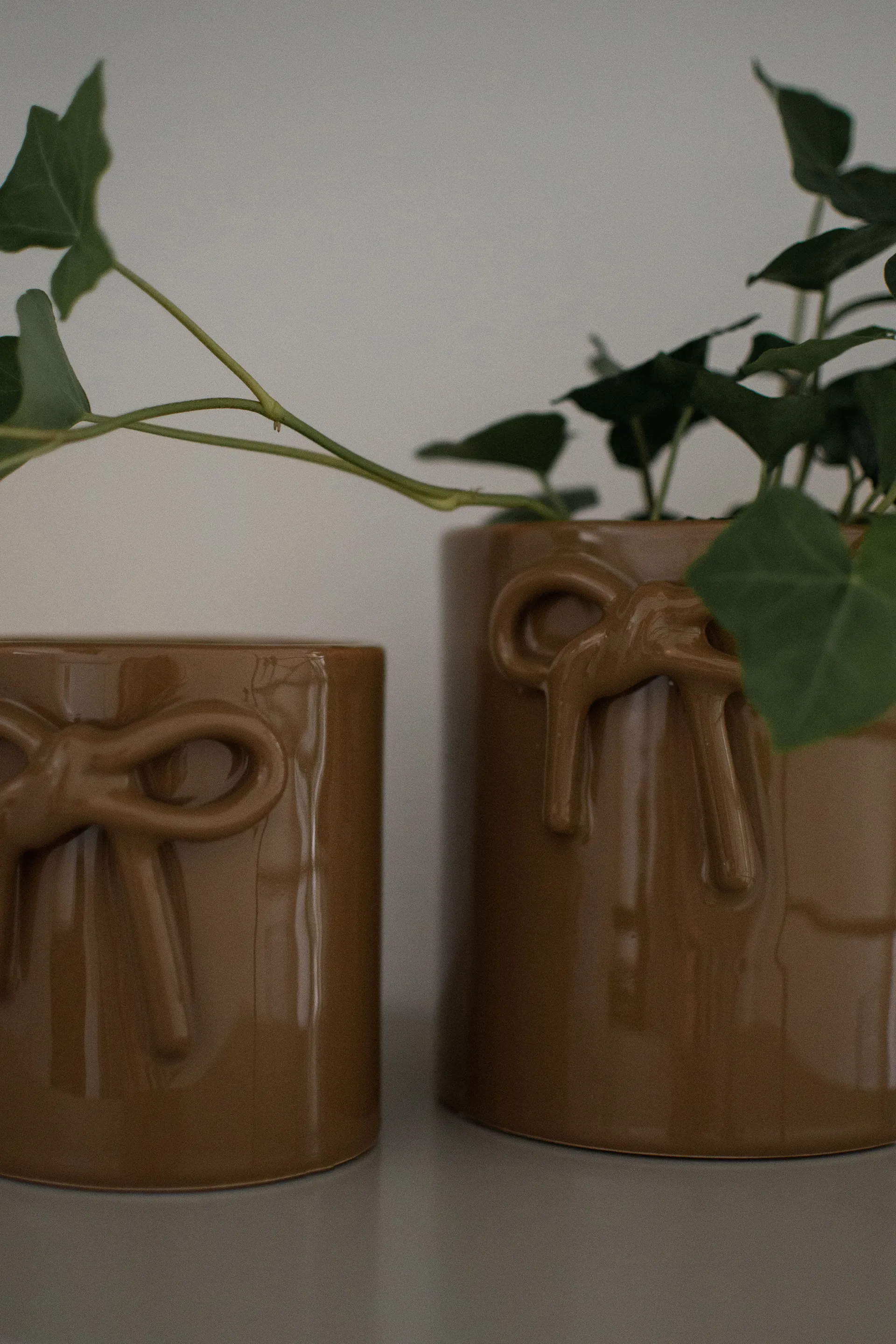 Vaso Bow Ø14 cm, Shiny nougat DBKD