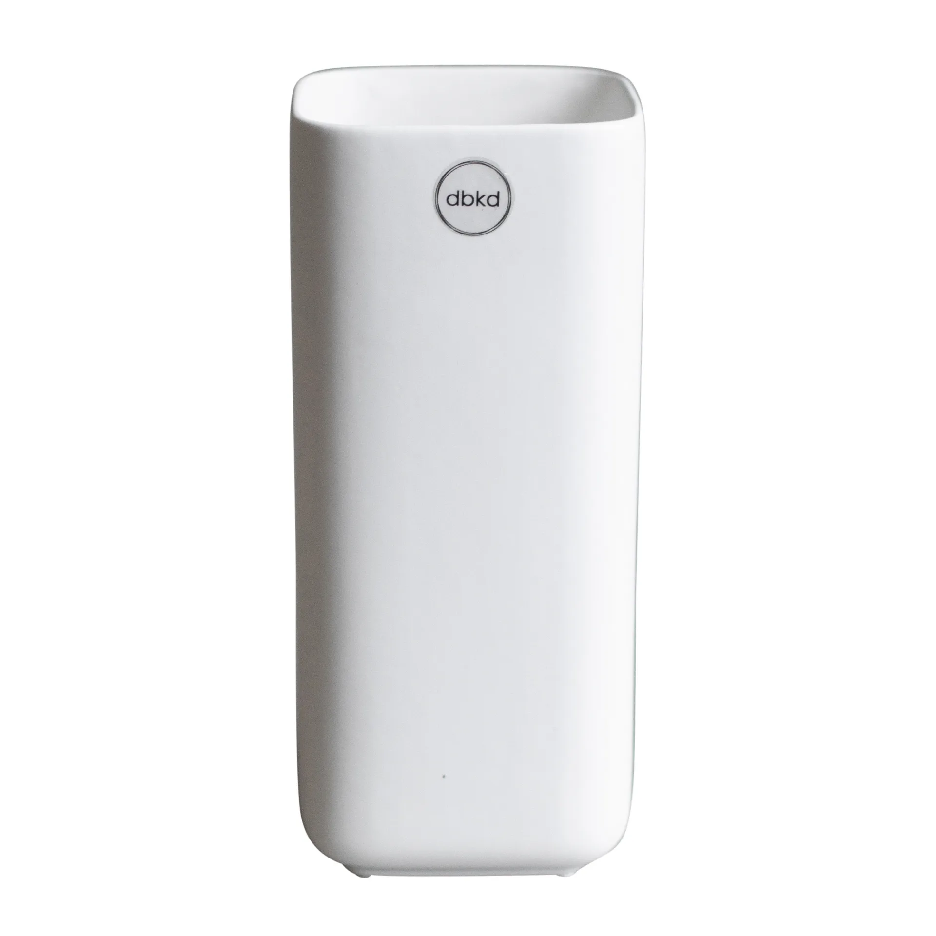 Vaso Cube 20 cm, Bianco opaco DBKD