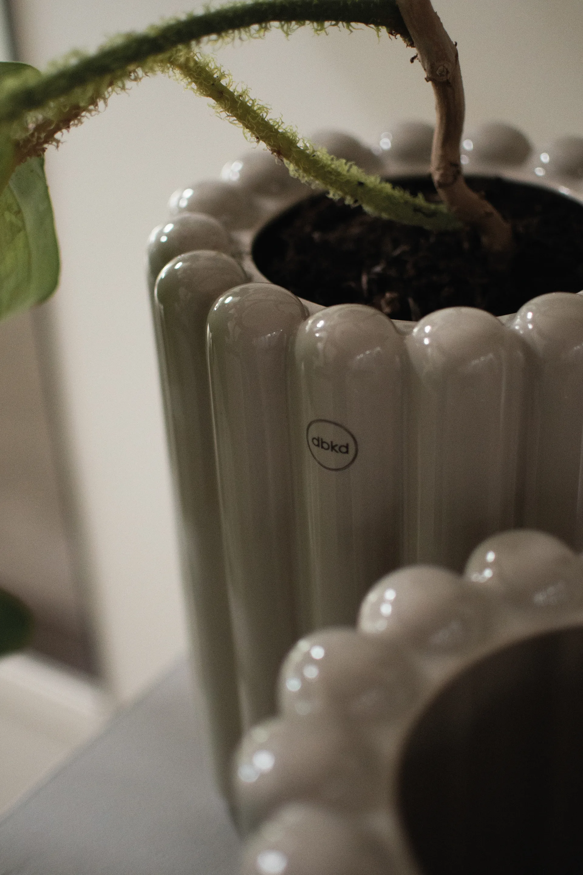 Vaso da fiori Mist medio Ø19x23 cm, Shiny mole DBKD