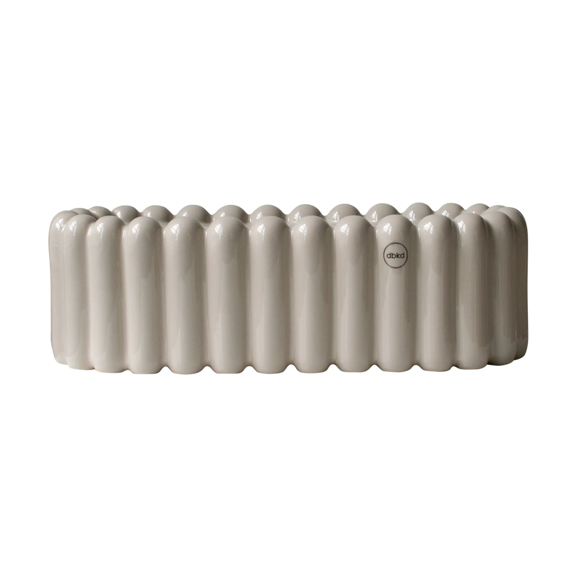 Vaso da fiori Mist ovale piccolo 35 cm, Shiny mole DBKD