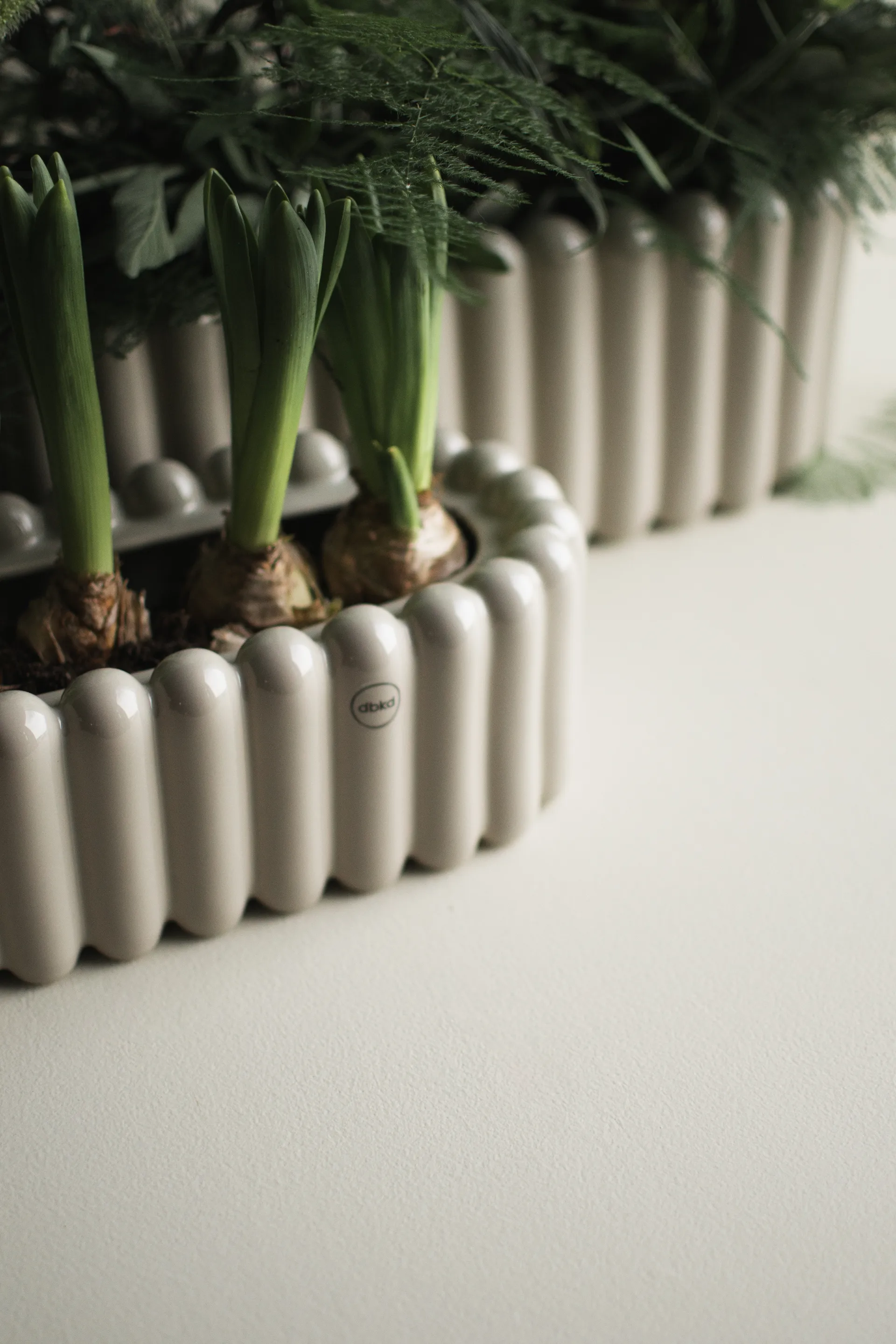 Vaso da fiori Mist ovale piccolo 35 cm, Shiny mole DBKD